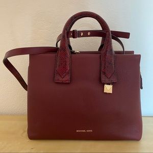 NWT Michael Kors Rollins Large Satchel Purse Bag